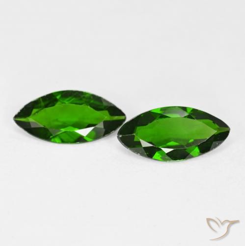1.67ctw Natural Medium Dark-Green Diópsido de cromo, Marquesa, VS