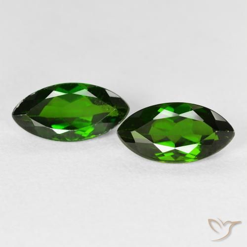 2.58ctw Natural Medium Dark-Green Diópsido de cromo, Marquesa, VS