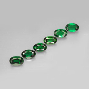 Gemas de turmalina de cromo verde natural de  ct, corte óvalo, VVS-VS