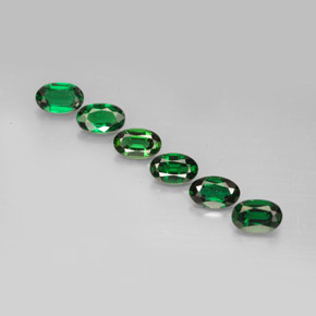 Gemas de turmalina de cromo verde natural de  ct, corte óvalo, VVS-VS