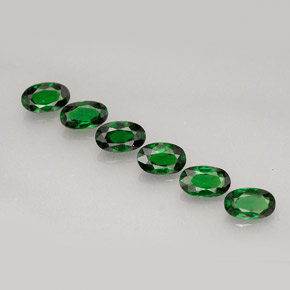 Gemas de turmalina de cromo verde natural de  ct, corte óvalo, VVS-VS