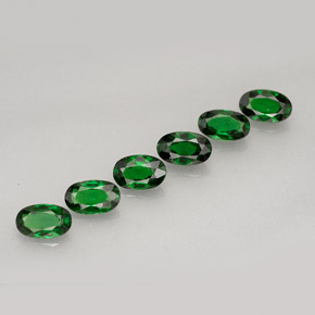 Gemas de turmalina de cromo verde natural de  ct, corte óvalo, VVS-VS