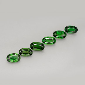 Gemas de turmalina de cromo verde natural de  ct, corte óvalo, VVS-VS