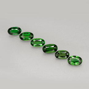 Gemas de turmalina de cromo verde natural de  ct, corte óvalo, VVS-VS