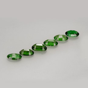 Gemas de turmalina de cromo verde natural de  ct, corte óvalo, VVS-VS
