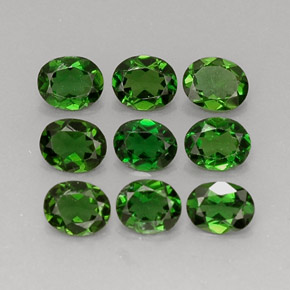 Gemas de turmalina de cromo verde natural de  ct, corte óvalo, VVS-VS