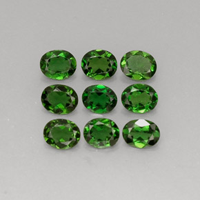 Gemas de turmalina de cromo verde natural de  ct, corte óvalo, VVS-VS
