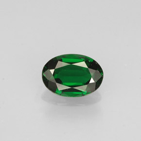 Turmalina de cromo verde natural de 0,49 ct, corte óvalo, VVS-VS