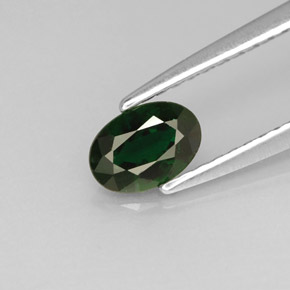 Turmalina de cromo verde natural de 0,41 ct, corte óvalo, VS