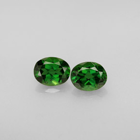 Gemas de turmalina de cromo verde natural de  ct, corte óvalo, VVS-VS