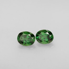 Gemas de turmalina de cromo verde natural de  ct, corte óvalo, VVS-VS
