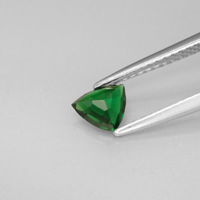 Turmalina de cromo verde natural de 0,38 ct, trillón, VVS-VS