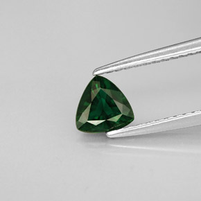 Turmalina de cromo verde natural de 0,47 ct, trillón, VVS-VS