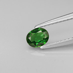 Turmalina de cromo verde natural de 0,30 ct, corte óvalo, VVS-VS