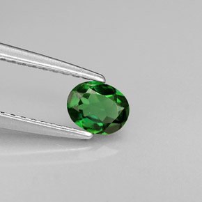 Turmalina de cromo verde natural de 0,30 ct, corte óvalo, VVS-VS
