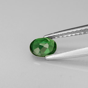 Turmalina de cromo verde natural de 0,30 ct, corte óvalo, VVS-VS