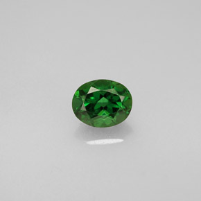 Turmalina de cromo verde natural de 0,36 ct, corte óvalo, VVS-VS