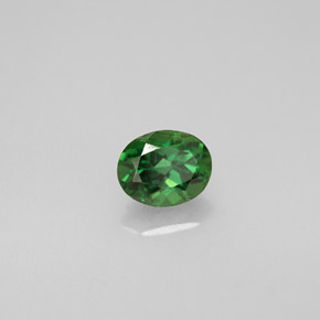 Turmalina de cromo verde natural de 0,36 ct, corte óvalo, VVS-VS