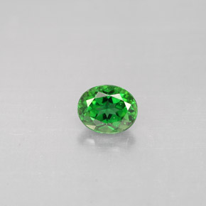 Turmalina de cromo verde natural de 0,37 ct, corte óvalo, VVS-VS