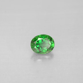 Turmalina de cromo verde natural de 0,37 ct, corte óvalo, VVS-VS