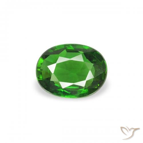 0.24ct Natural Verde intenso Turmalina Cromo, Ovalada, VVS