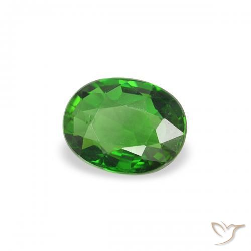 Turmalina Cromo Verde intenso natural de 0.24 ct, Ovalada, VVS