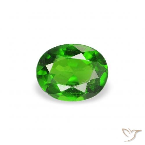 0.18ct Natural Medium Dark-Green Turmalina Cromo, Ovalada, VS