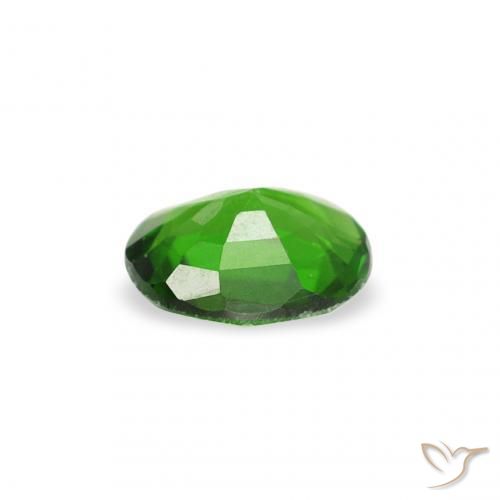 Turmalina Cromo Medium Dark-Green natural de 0.18 ct, Ovalada, VS