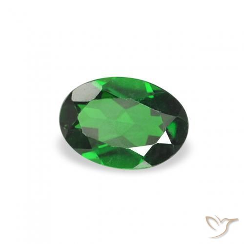 Turmalina Cromo Verde bosque natural de 0.24 ct, Ovalada, VVS-VS