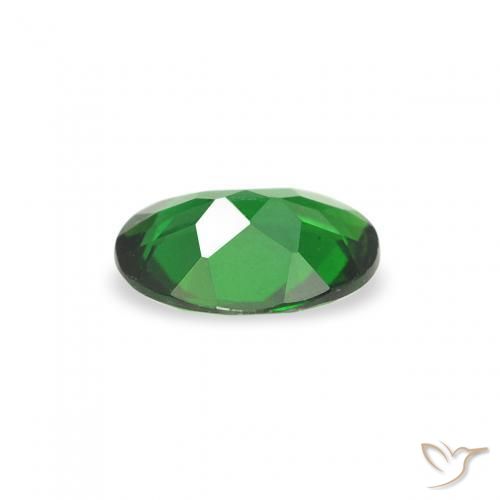 Turmalina Cromo Verde bosque natural de 0.24 ct, Ovalada, VVS-VS
