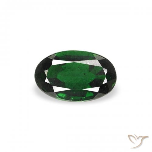 0.21ct Natural Verde oscuro Turmalina Cromo, Ovalada, VS