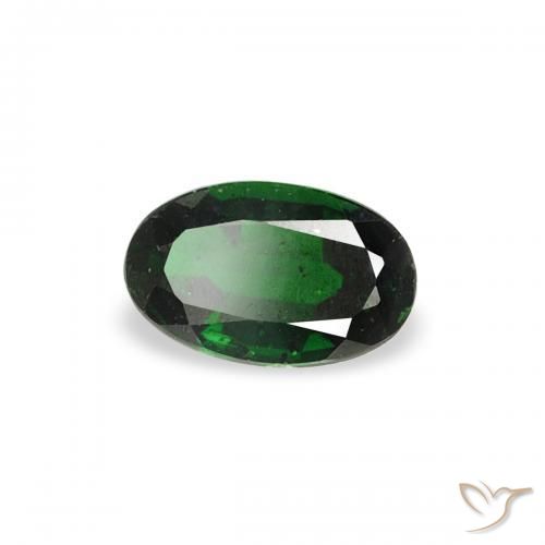 Turmalina Cromo Verde oscuro natural de 0.21 ct, Ovalada, VS