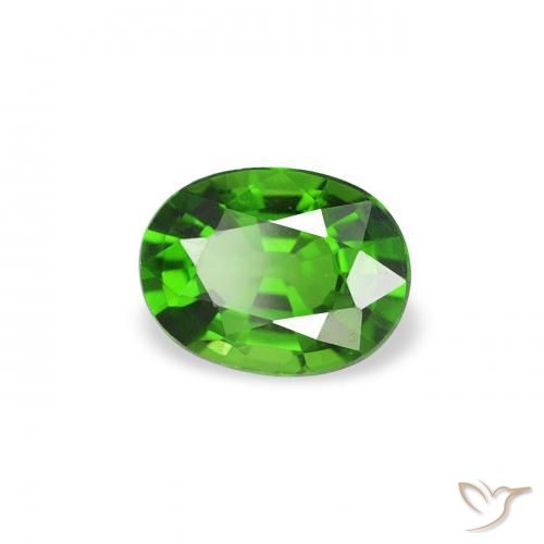 Turmalina Cromo Medium Dark-Green natural de 0.29 ct, Ovalada, VVS