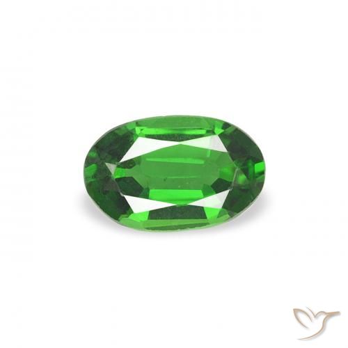 0.26ct Natural Verde intenso Turmalina Cromo, Ovalada, VVS
