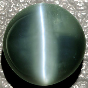 Chrysoberyl cat's eye verde natural de 4,08 ct, corte óvalo, translúcido