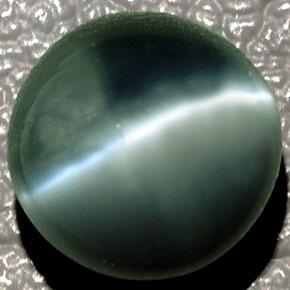 Chrysoberyl cat's eye verde natural de 4,08 ct, corte óvalo, translúcido