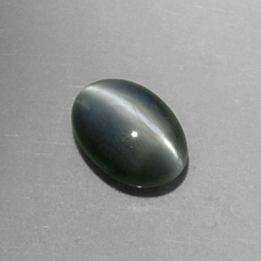 Crisoberilo Ojo de Gato Verde natural de 0.81 ct, Corte Óvalo, Opaco