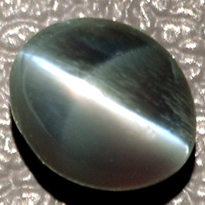 Chrysoberyl cat's eye verde natural de 1,43 ct, corte óvalo, translúcido