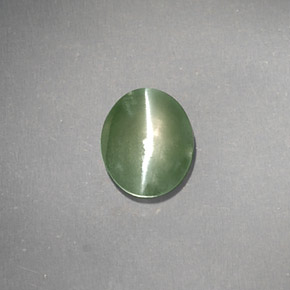Chrysoberyl cat's eye verde natural de 1,03 ct, transparente, transparente / translúcido