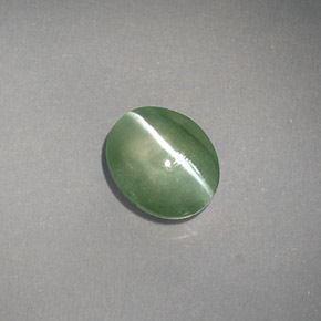 Chrysoberyl cat's eye verde natural de 1,03 ct, transparente, transparente / translúcido