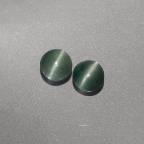 Gemas de chrysoberyl cat's eye verde natural de  ct, transparente, transparente / translúcido
