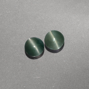 Gemas de chrysoberyl cat's eye verde natural de  ct, transparente, transparente / translúcido