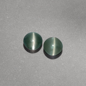 Gemas de chrysoberyl cat's eye verde natural de  ct, transparente, transparente / translúcido