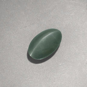 Chrysoberyl cat's eye verde natural de 1,17 ct, corte óvalo, opaco