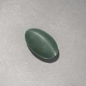 Chrysoberyl cat's eye verde natural de 1,17 ct, corte óvalo, opaco
