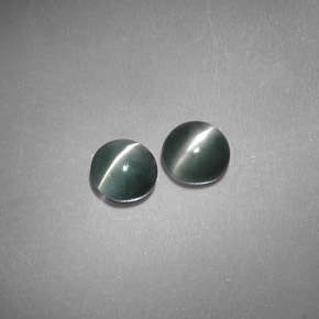 Gemas de chrysoberyl cat's eye verde natural de  ct, transparente, transparente / translúcido