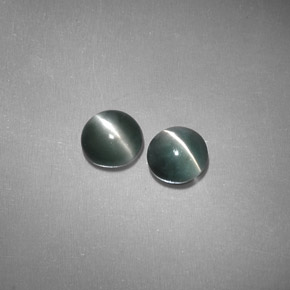 Gemas de chrysoberyl cat's eye verde natural de  ct, transparente, transparente / translúcido