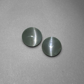 Gemas de chrysoberyl cat's eye verde natural de  ct, transparente, transparente / translúcido