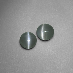 Gemas de chrysoberyl cat's eye verde natural de  ct, transparente, transparente / translúcido