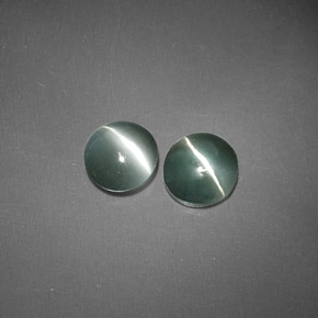 Gemas de chrysoberyl cat's eye verde natural de  ct, transparente, transparente / translúcido
